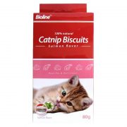 Galletas de Catnip y Salmon Bioline 80 gr