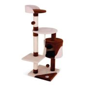 Rascador Torre para Gatos Beige y Café 40x40x110 cm