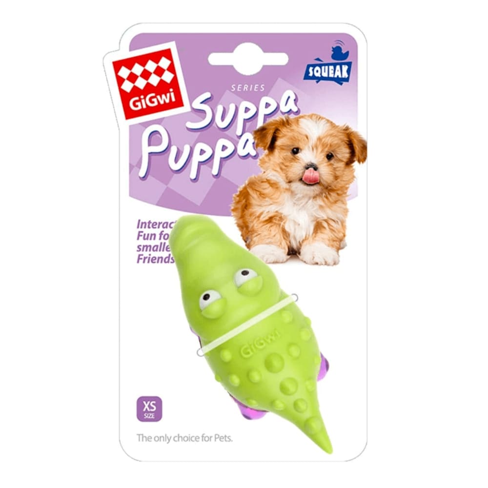 GiGwi Juguete Suppa Puppa Cocodrilo Verde y Morado XS